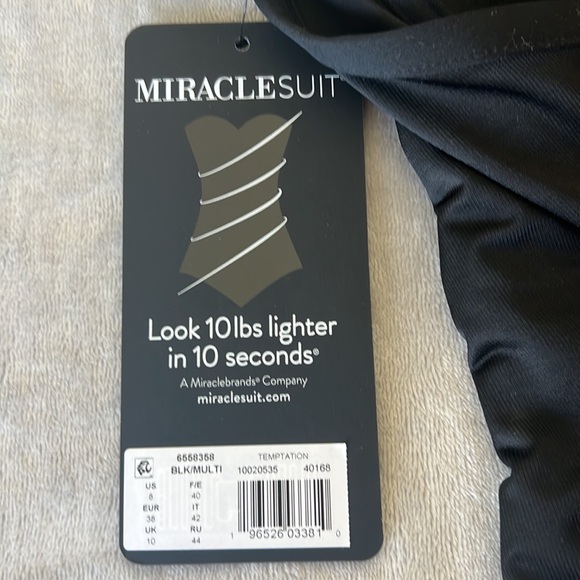 Miraclesuit  Temptation  bathing suit US size 8/black - Picture 3 of 4